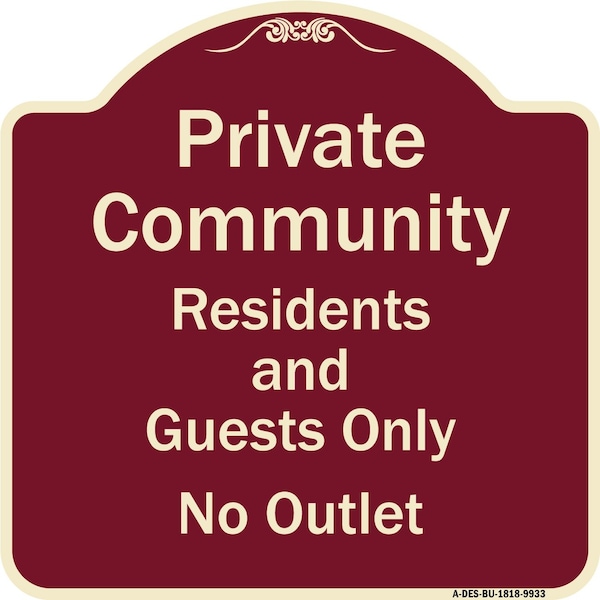 Designer Series-Private Community Residents And Guests Only No Outlet, 18" H, BU-1818-9933